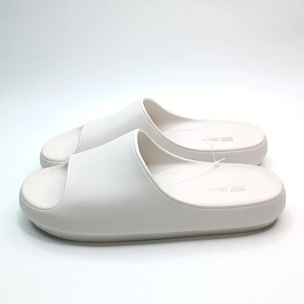 32 Degrees Cushion Slide Men Size 9-10 White Lightweight EVA Foam Sandals